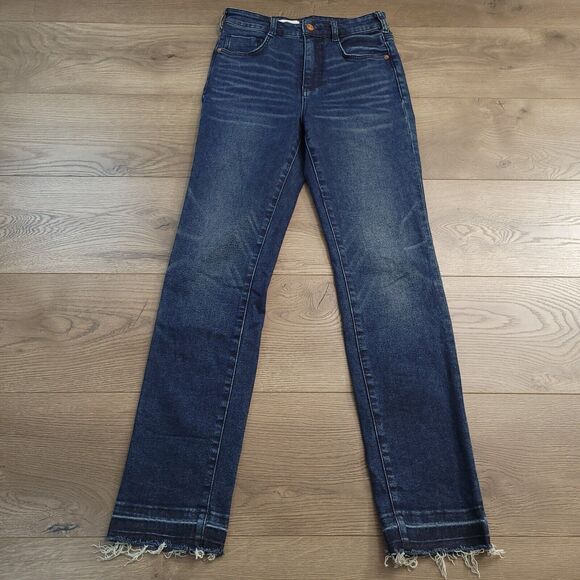 Pilcro Anthropologie Jeans Womens 26 Blue High Rise Cigarette Normcore Preppy - Picture 3 of 11